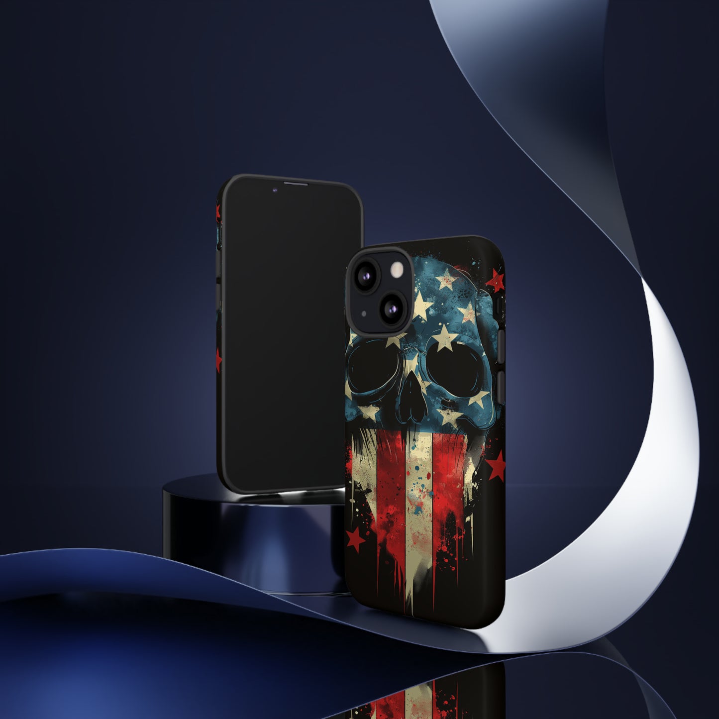 Tough Phone Cases Skull and Flag