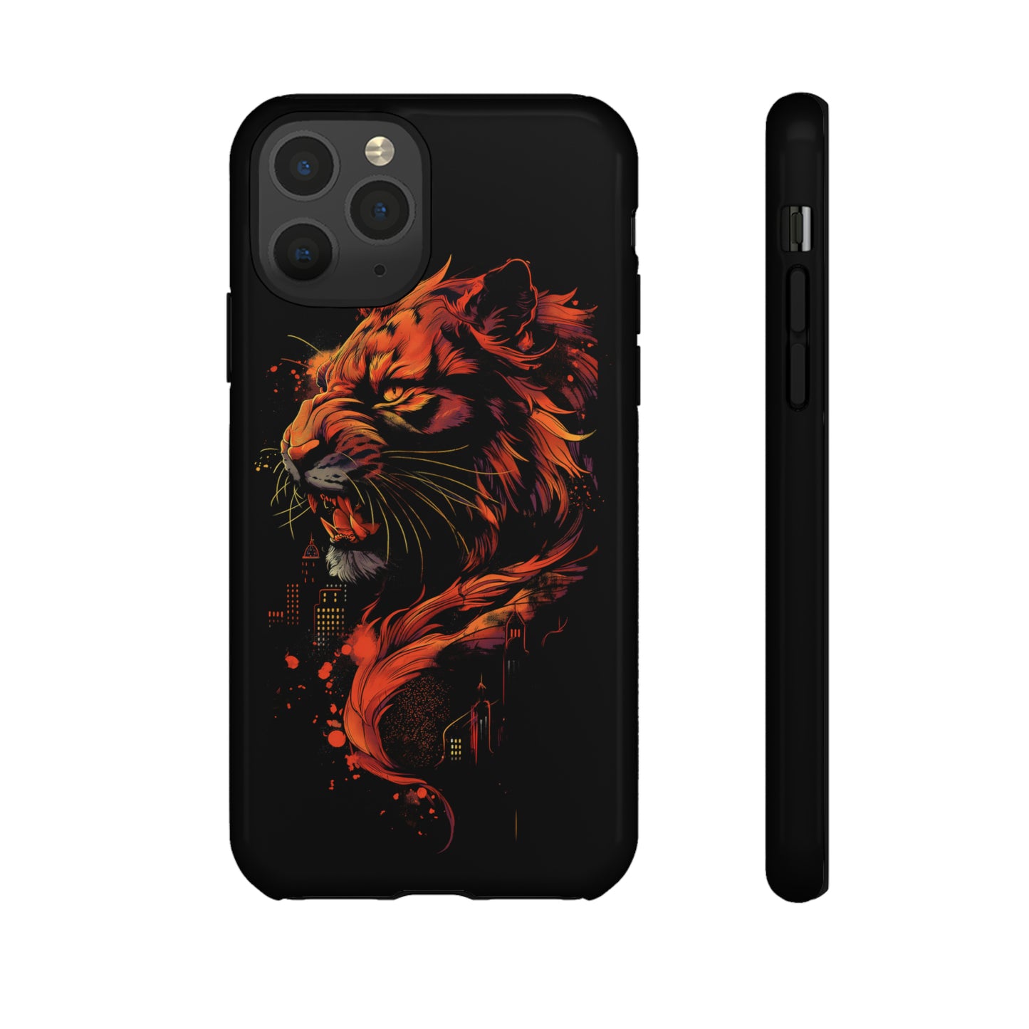 Tough Phone Case Tiger Orange and Black