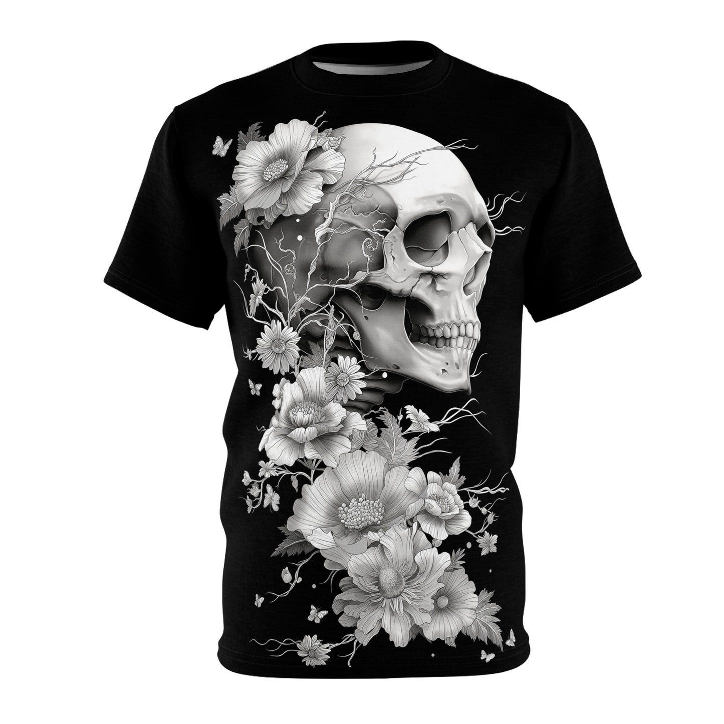 Graphic Tee White Skull