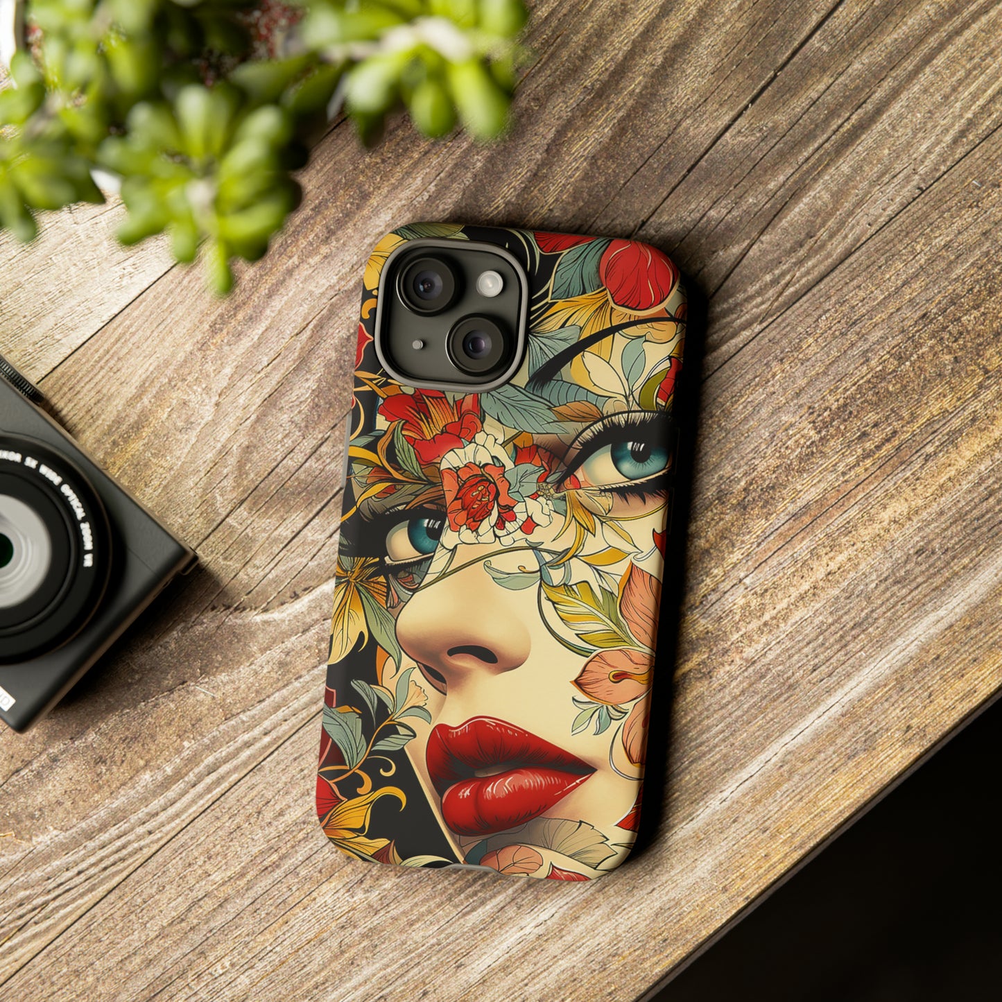 Tough Phone Case Lady Red