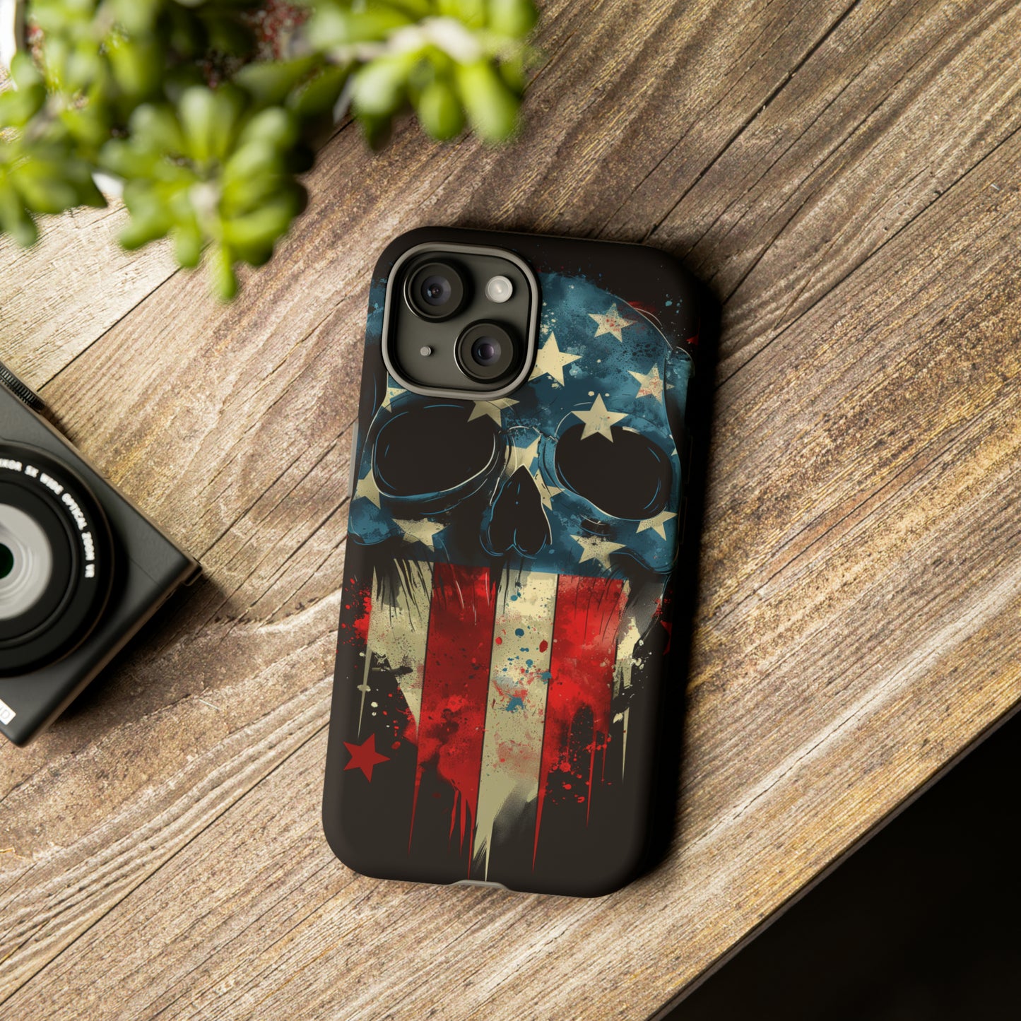 Tough Phone Cases Skull and Flag