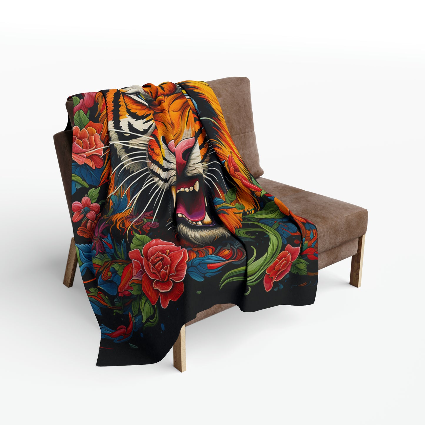 Arctic Fleece Blanket Graphic Graffiti Tiger