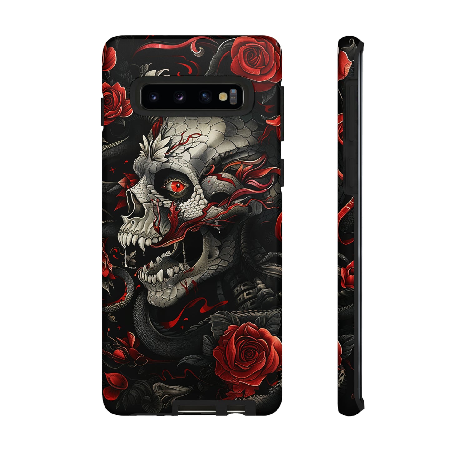 Tough Phone Case Skull and Rose 03