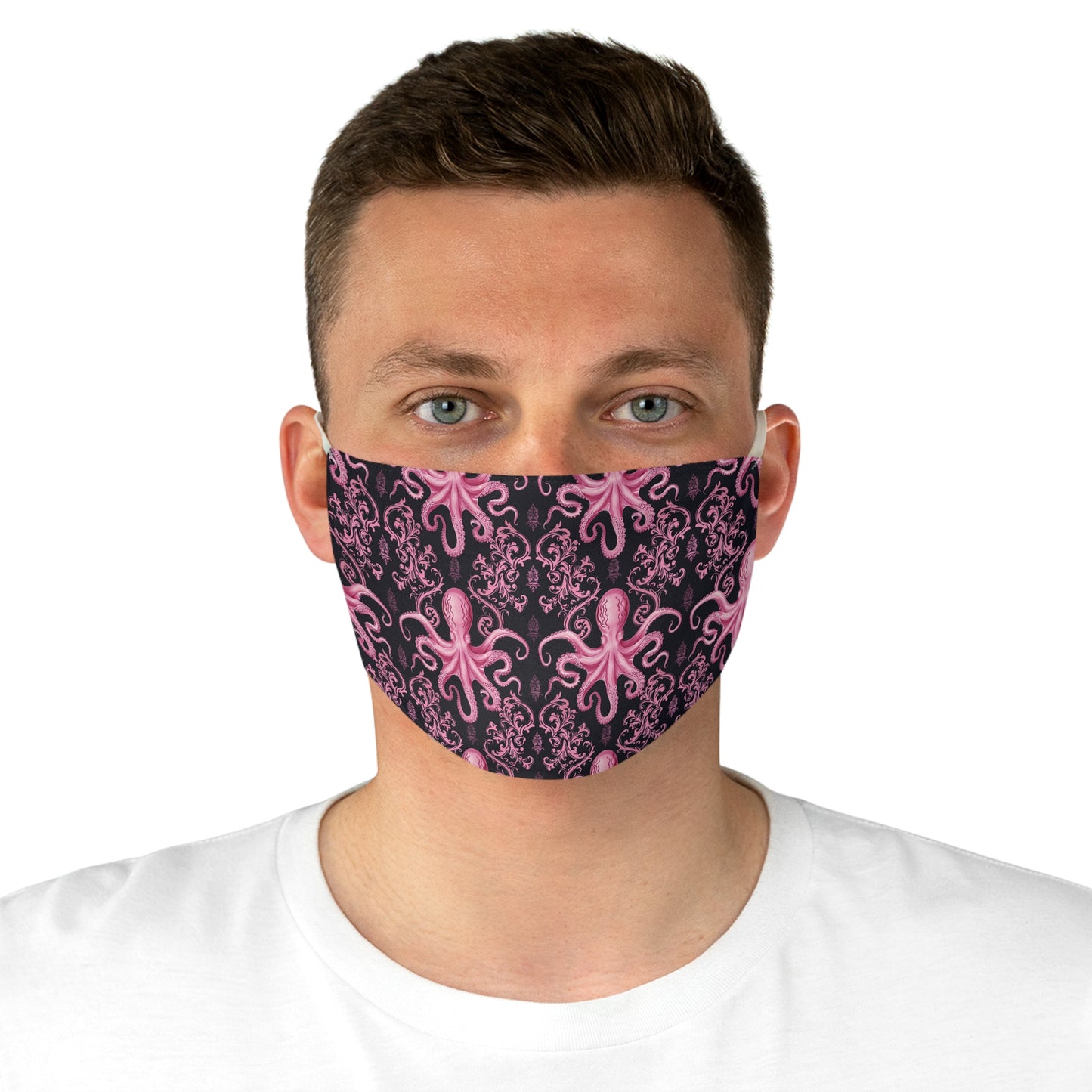 Fabric Face Mask Pink Octopus