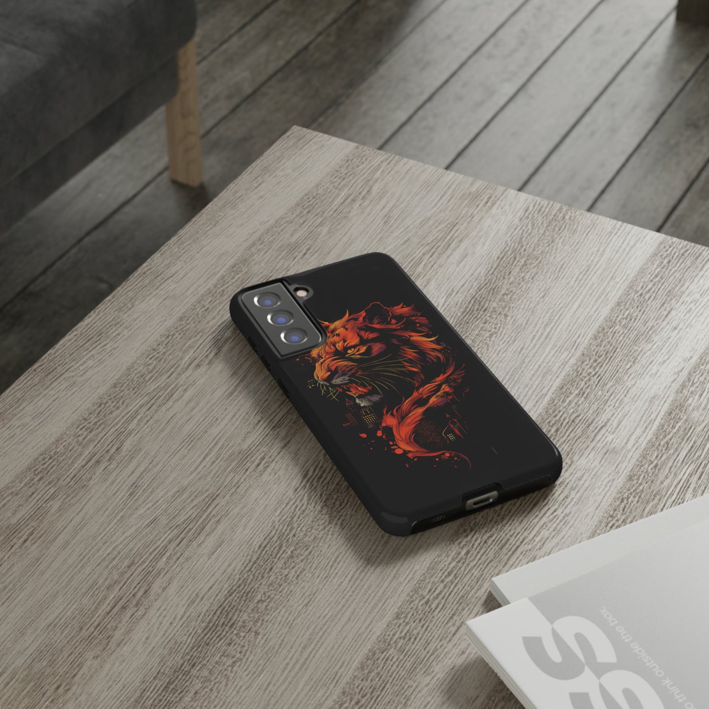 Tough Phone Case Tiger Orange and Black