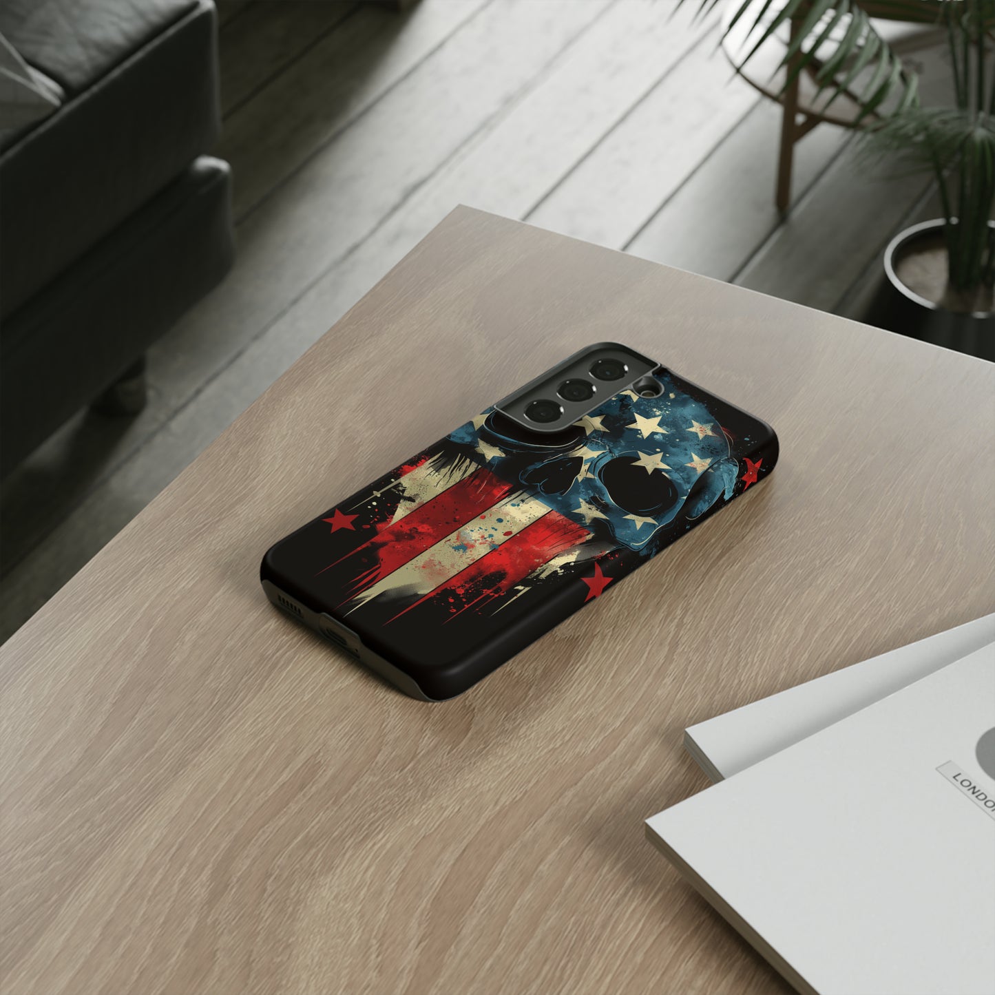 Tough Phone Cases Skull and Flag