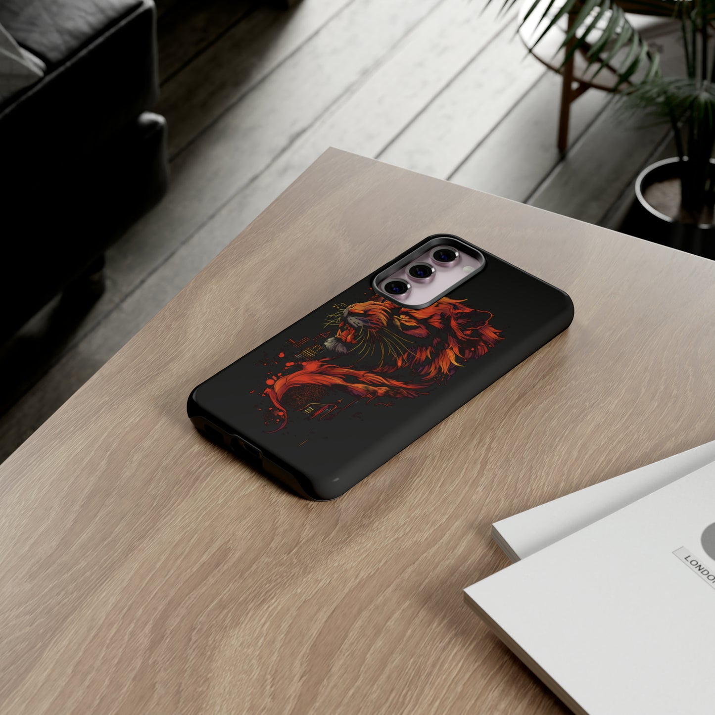 Tough Phone Case Tiger Orange and Black