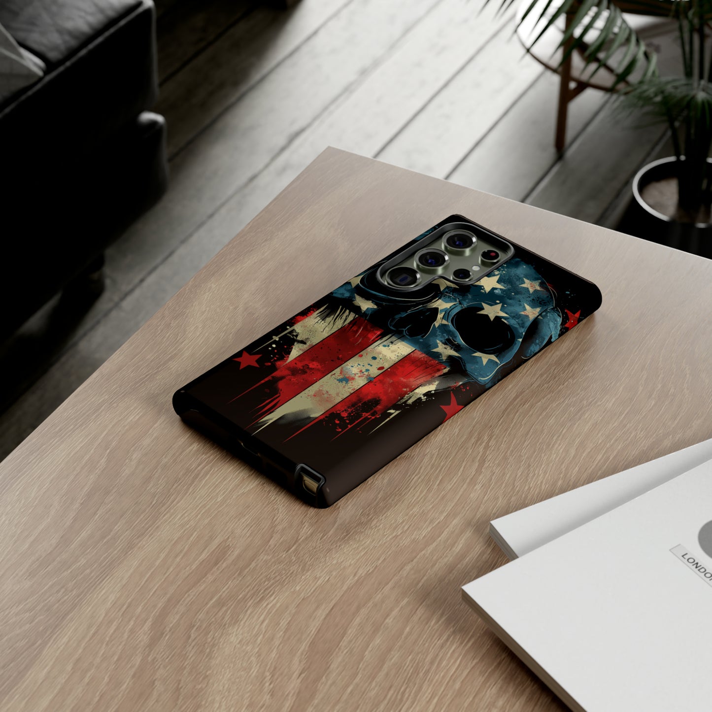 Tough Phone Cases Skull and Flag