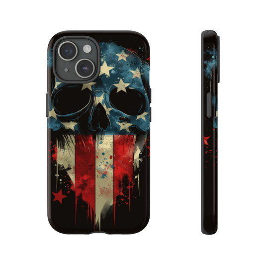 Tough Phone Cases Skull and Flag