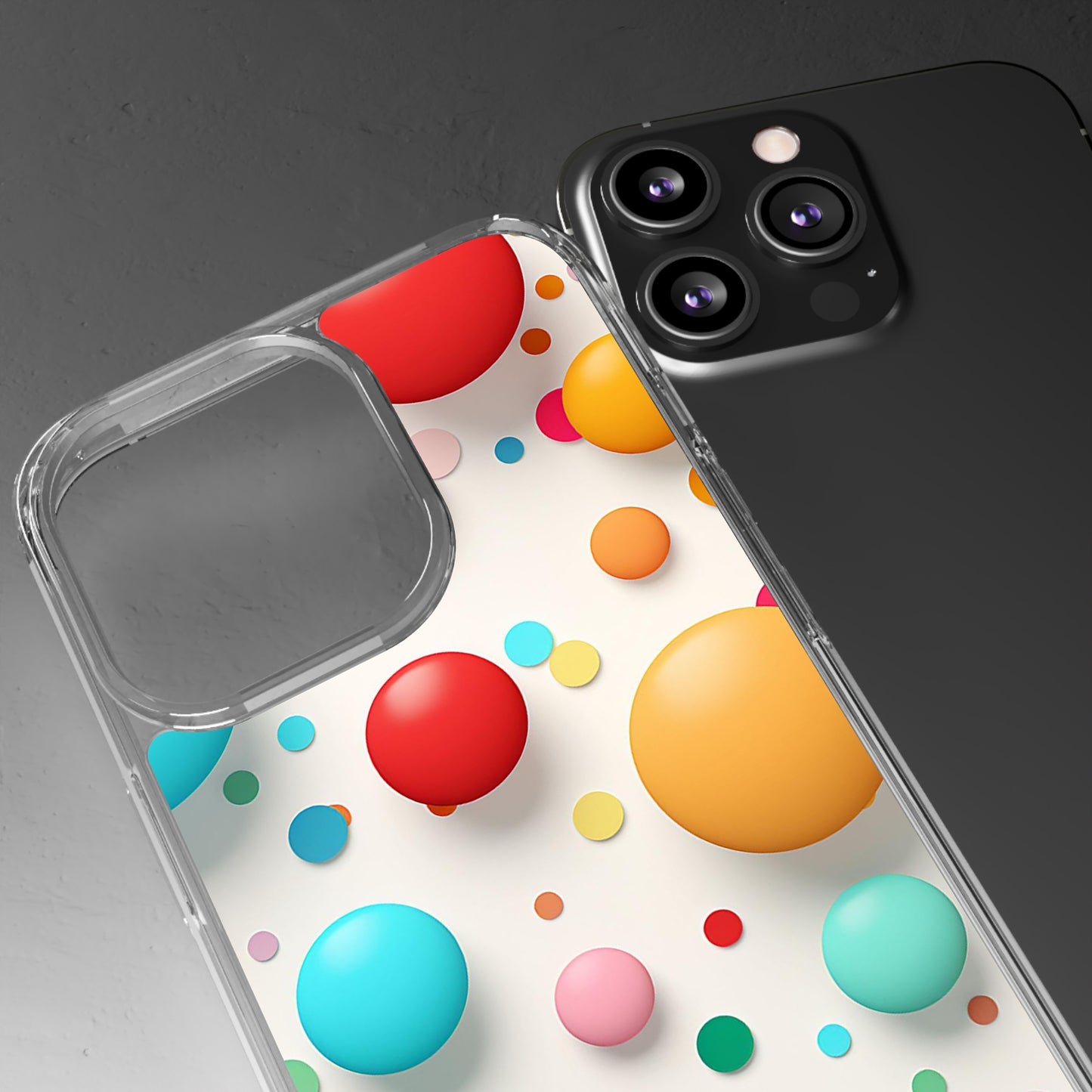 Clear Phone Cases Polkadot