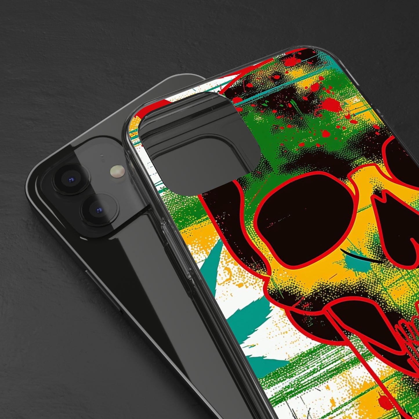 Clear Phone Cases Graphic Skull Cannabis