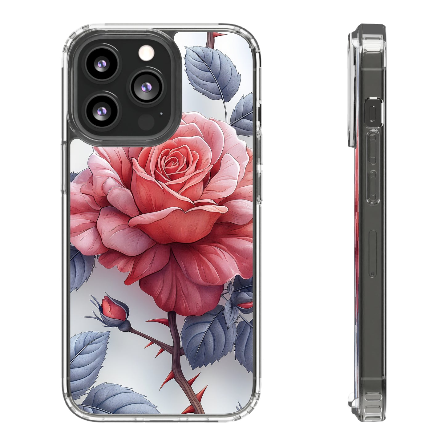 Clear Phone Cases Rose Flowers