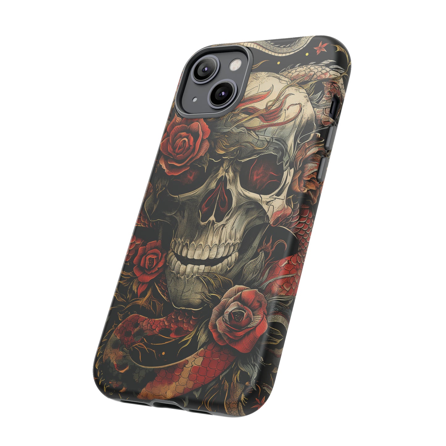 Tough Phone Case Skull and Rose 02