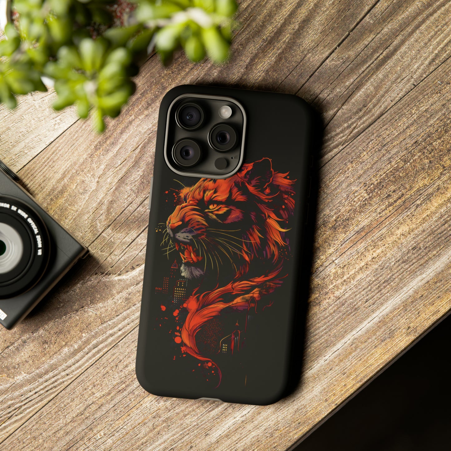 Tough Phone Case Tiger Orange and Black