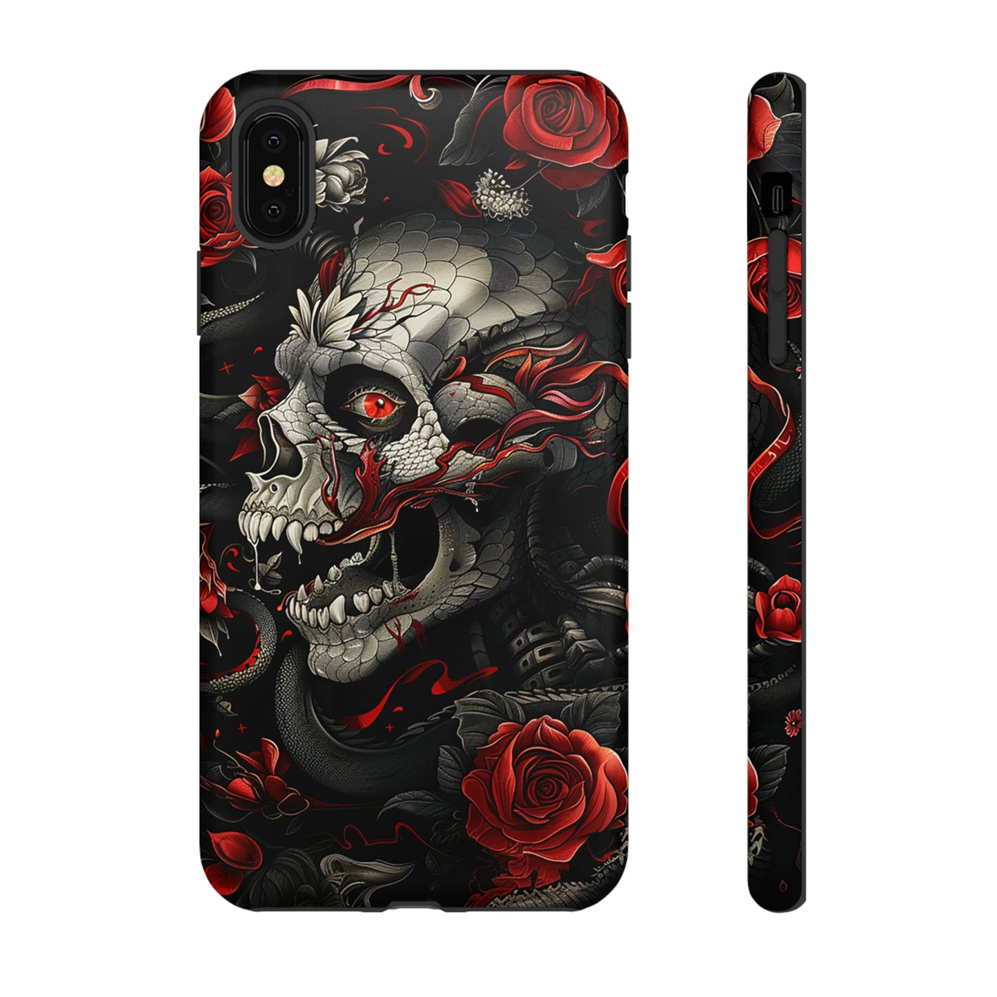 Tough Phone Case Skull and Rose 03