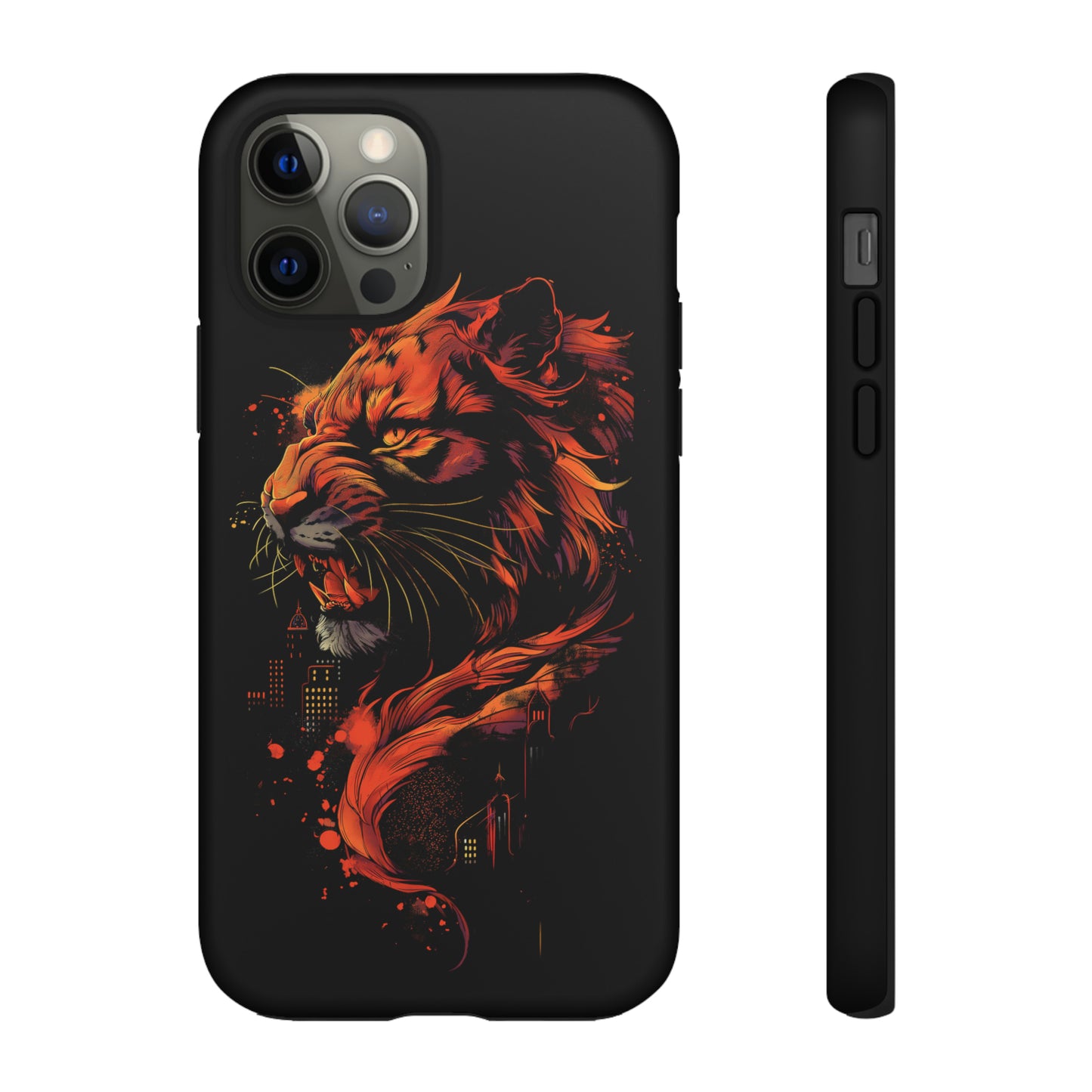 Tough Phone Case Tiger Orange and Black