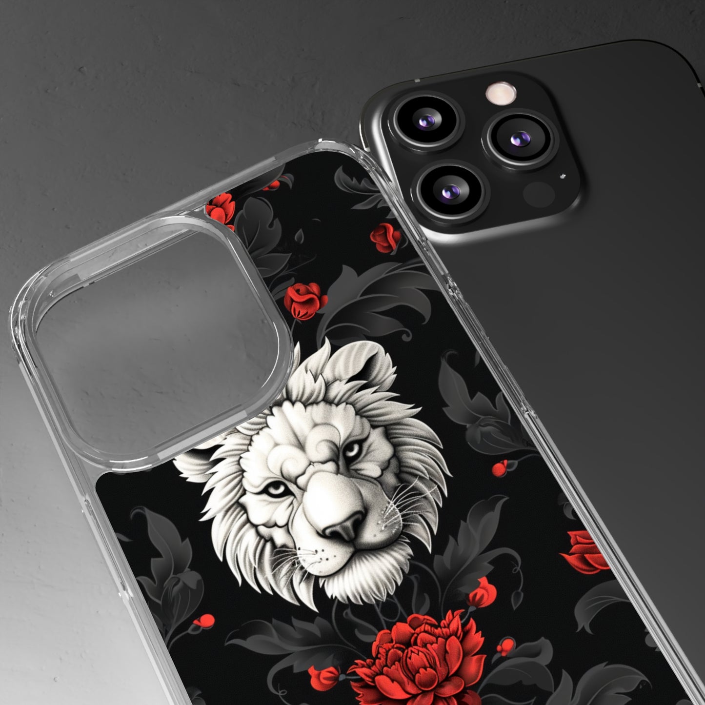 Clear Phone Cases White Lion