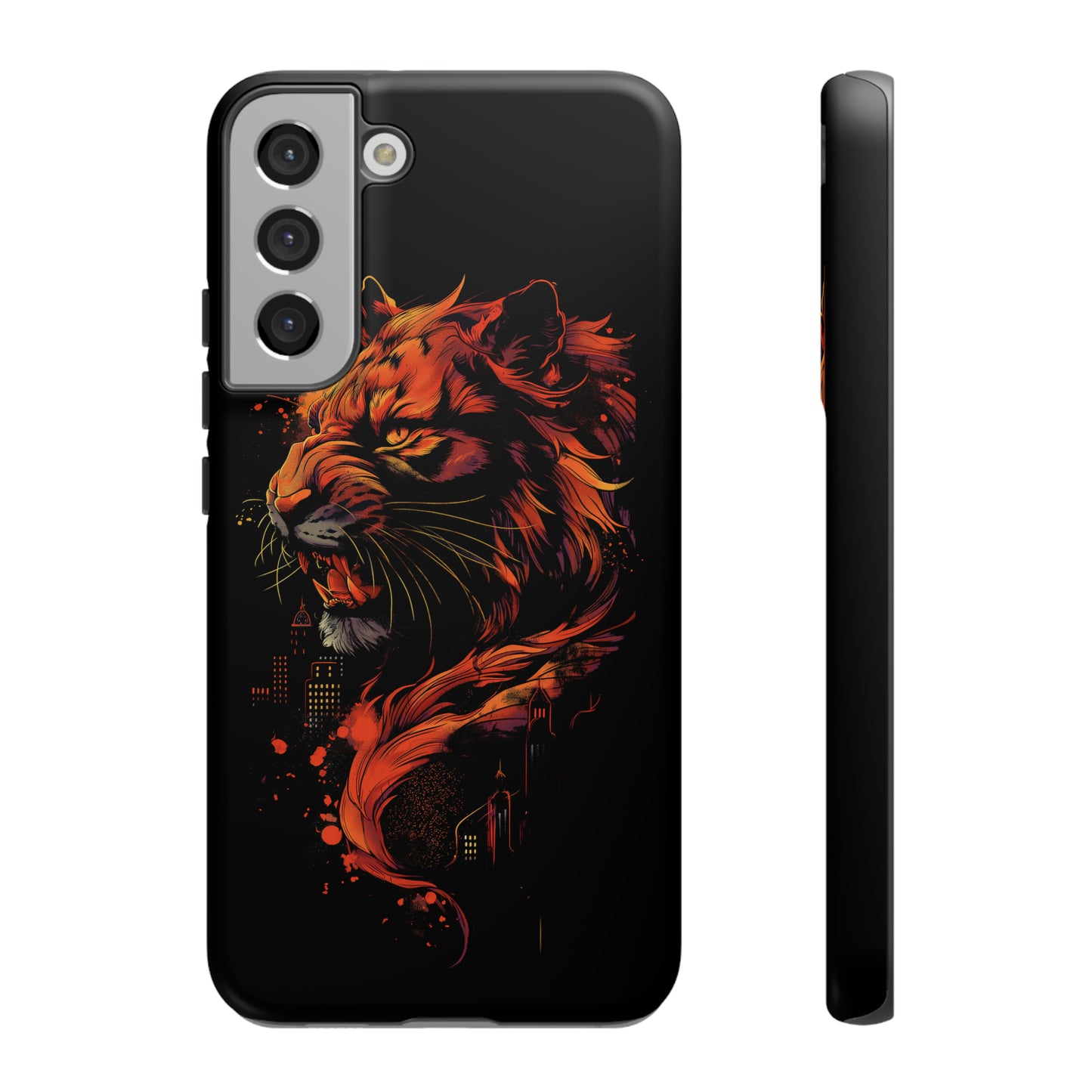 Tough Phone Case Tiger Orange and Black