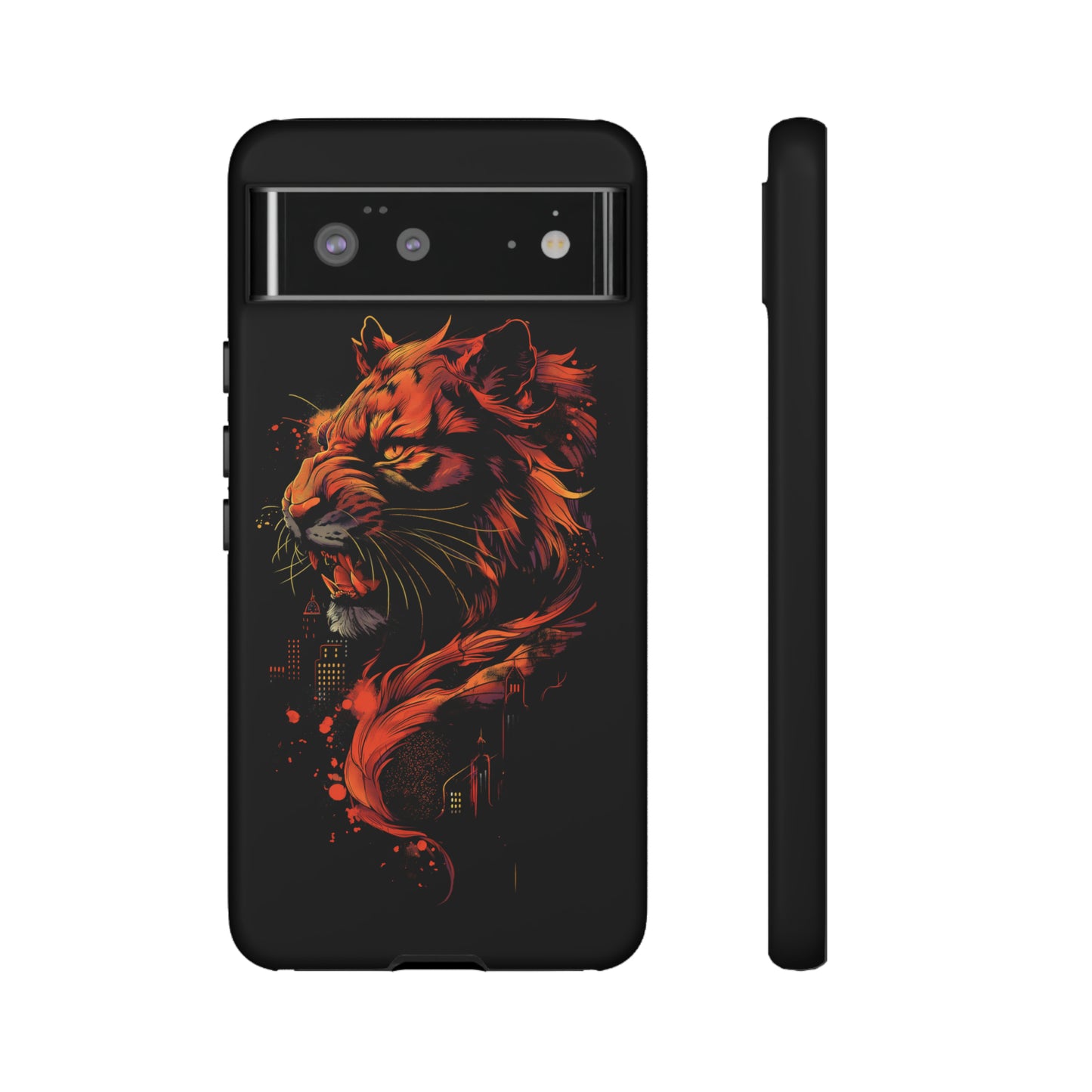 Tough Phone Case Tiger Orange and Black