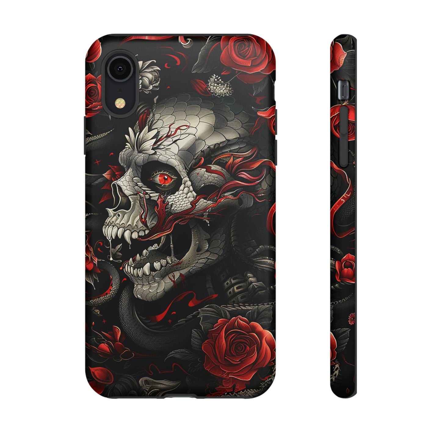 Tough Phone Case Skull and Rose 03