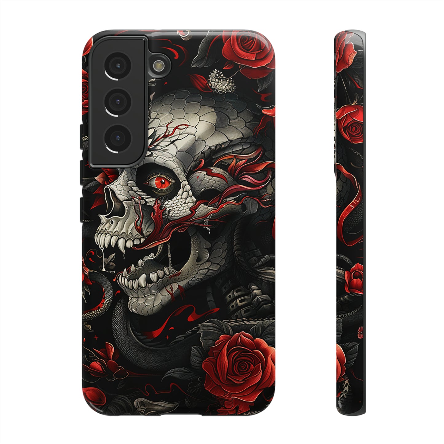 Tough Phone Case Skull and Rose 03