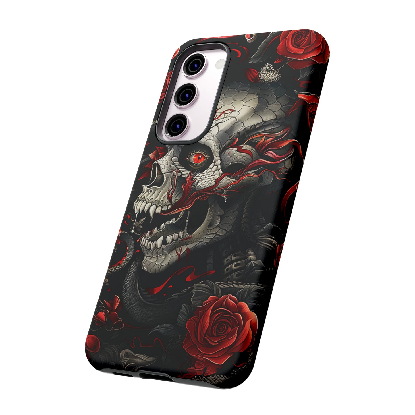 Tough Phone Case Skull and Rose 03