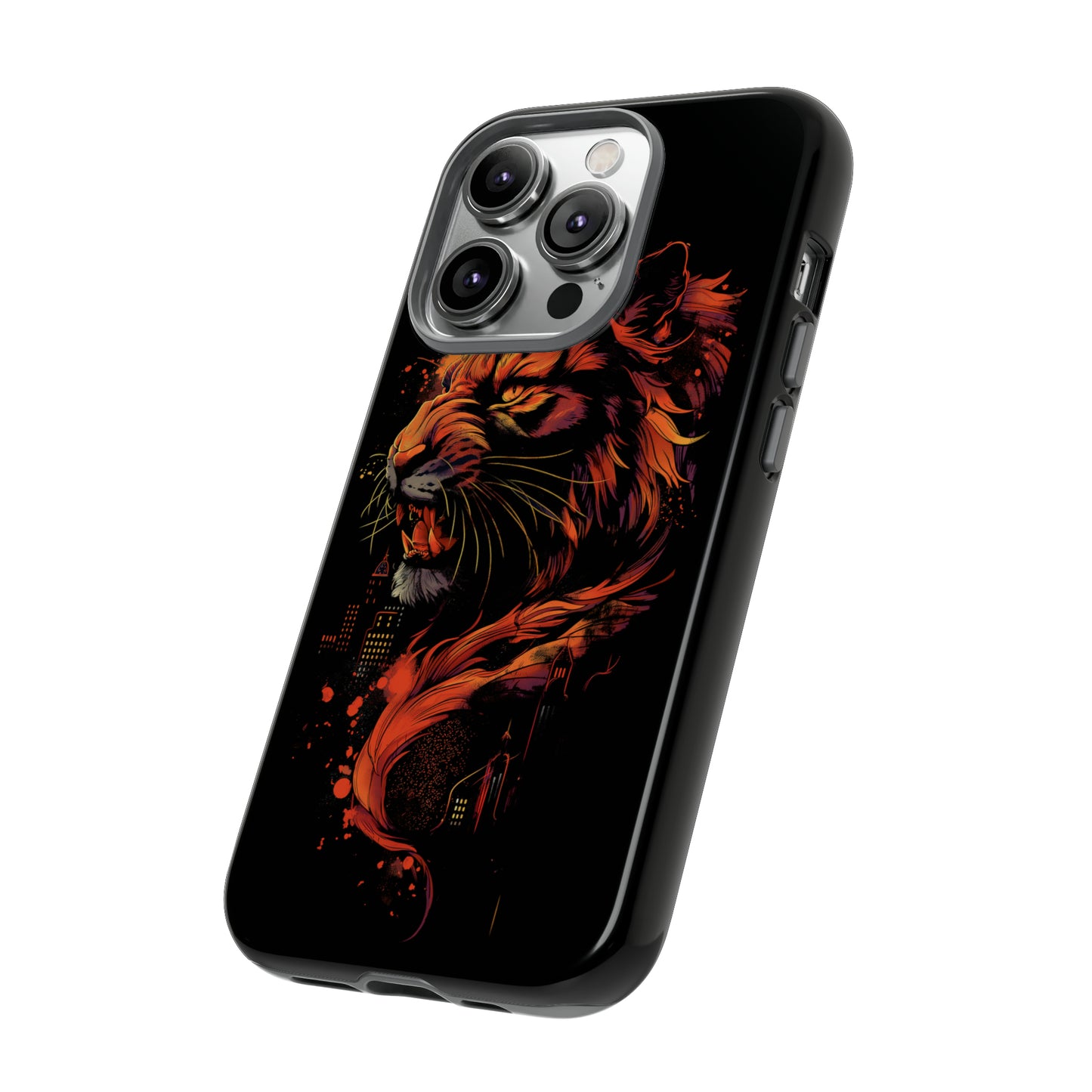 Tough Phone Case Tiger Orange and Black