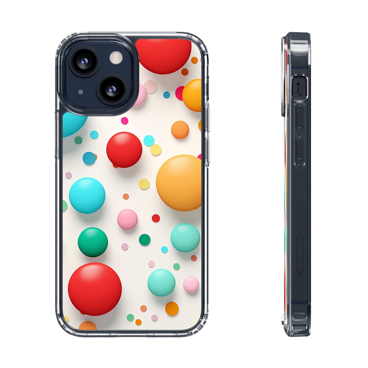 Clear Phone Cases Polkadot