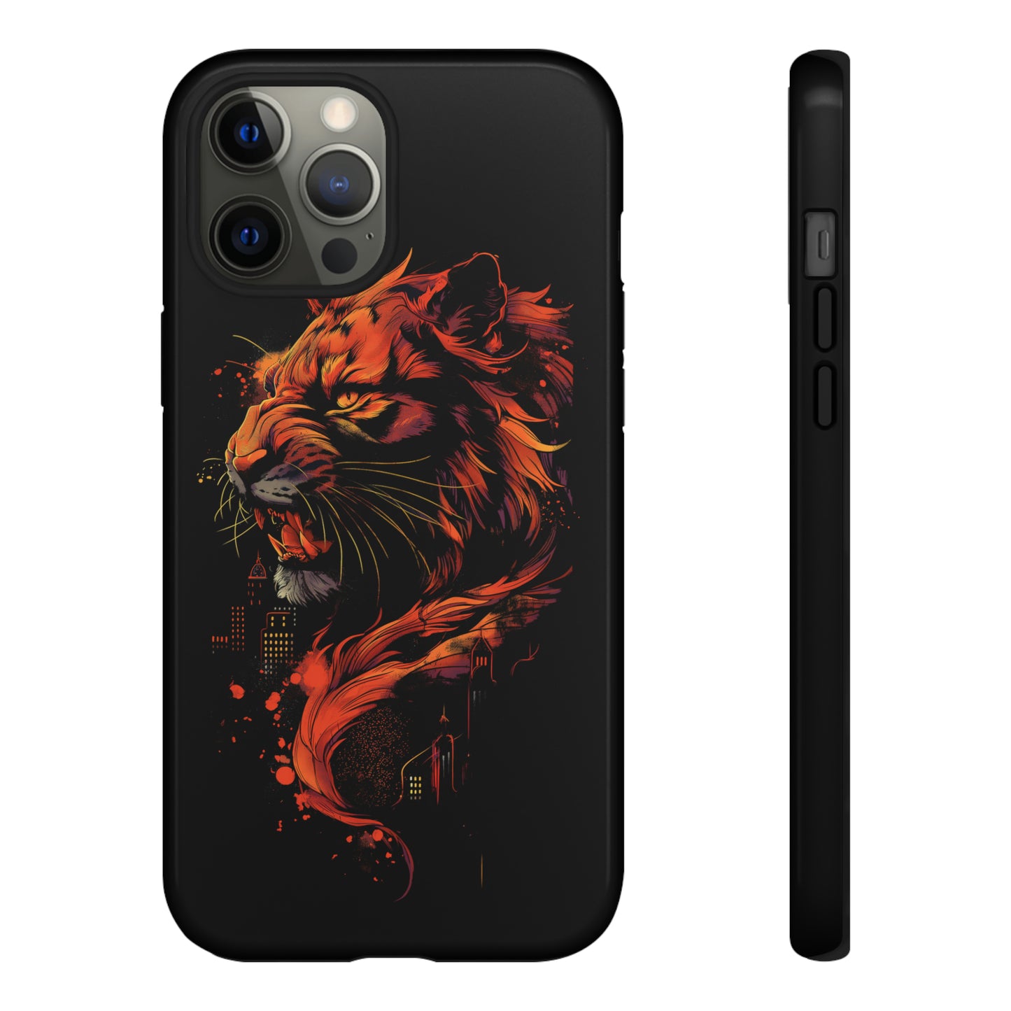 Tough Phone Case Tiger Orange and Black