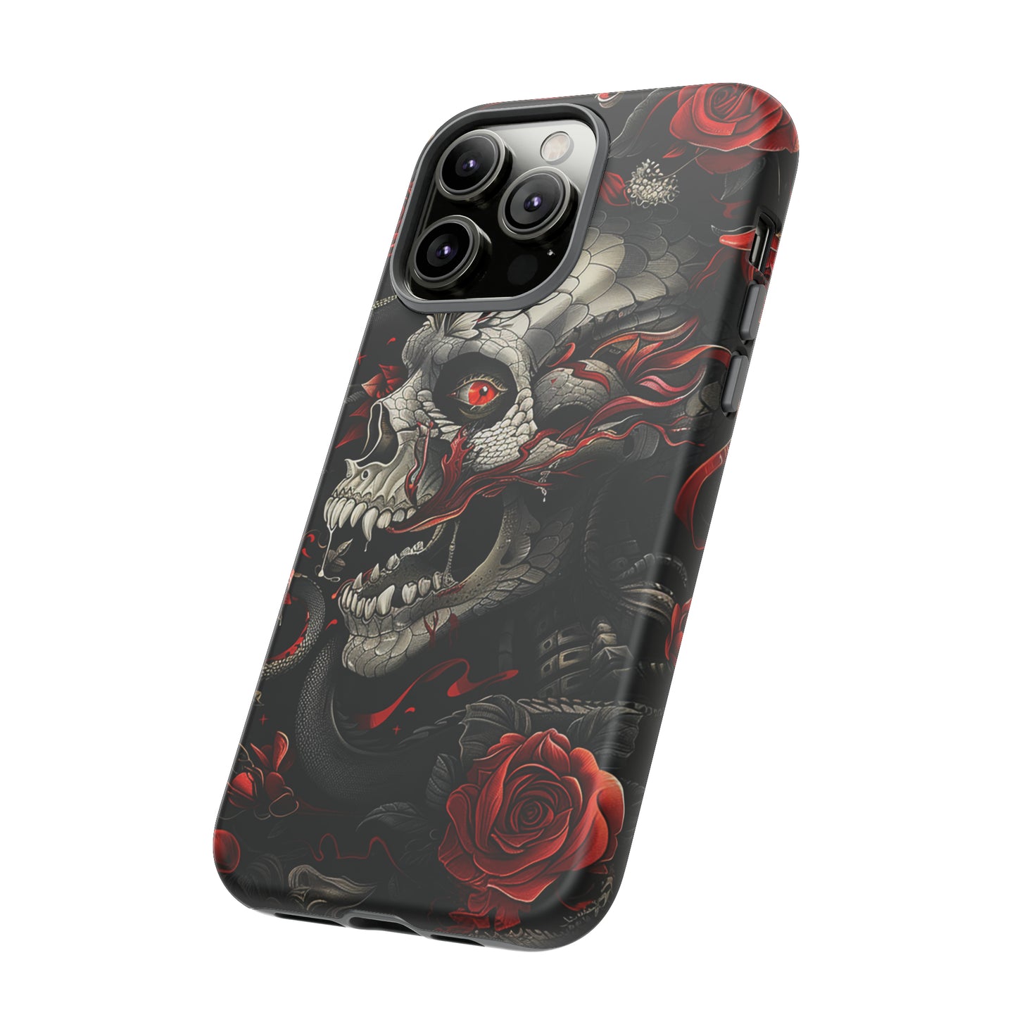 Tough Phone Case Skull and Rose 03