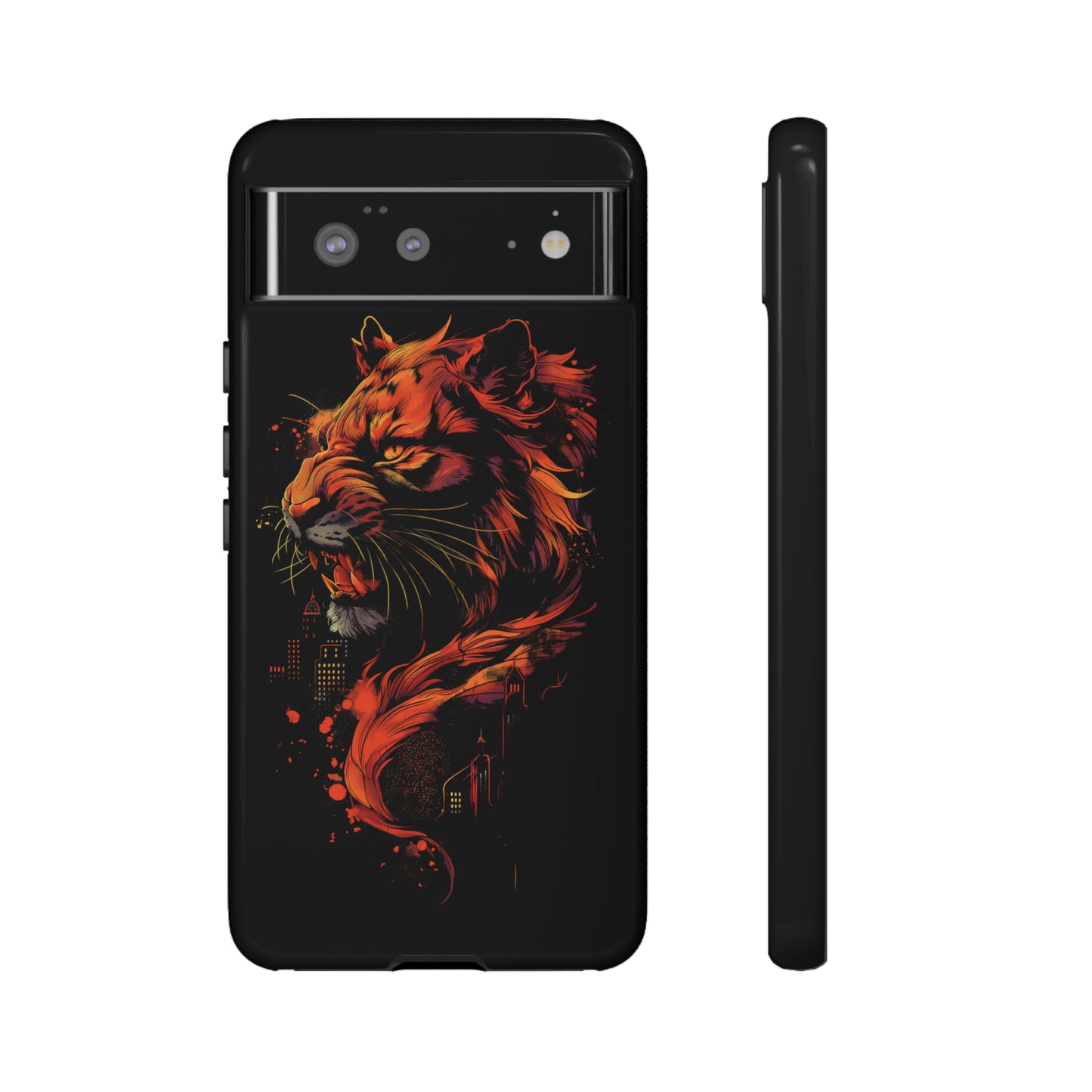 Tough Phone Case Tiger Orange and Black