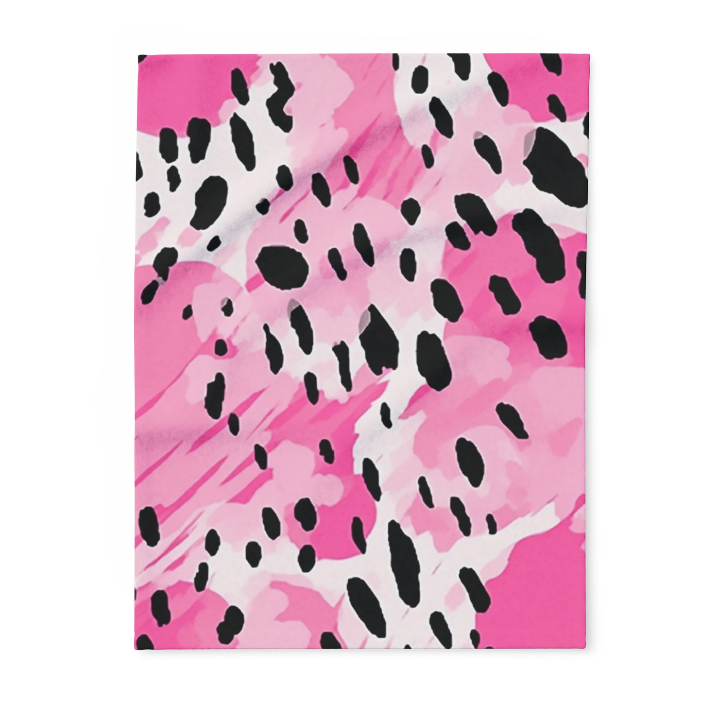 Arctic Fleece Blanket Pink Leopard Spots