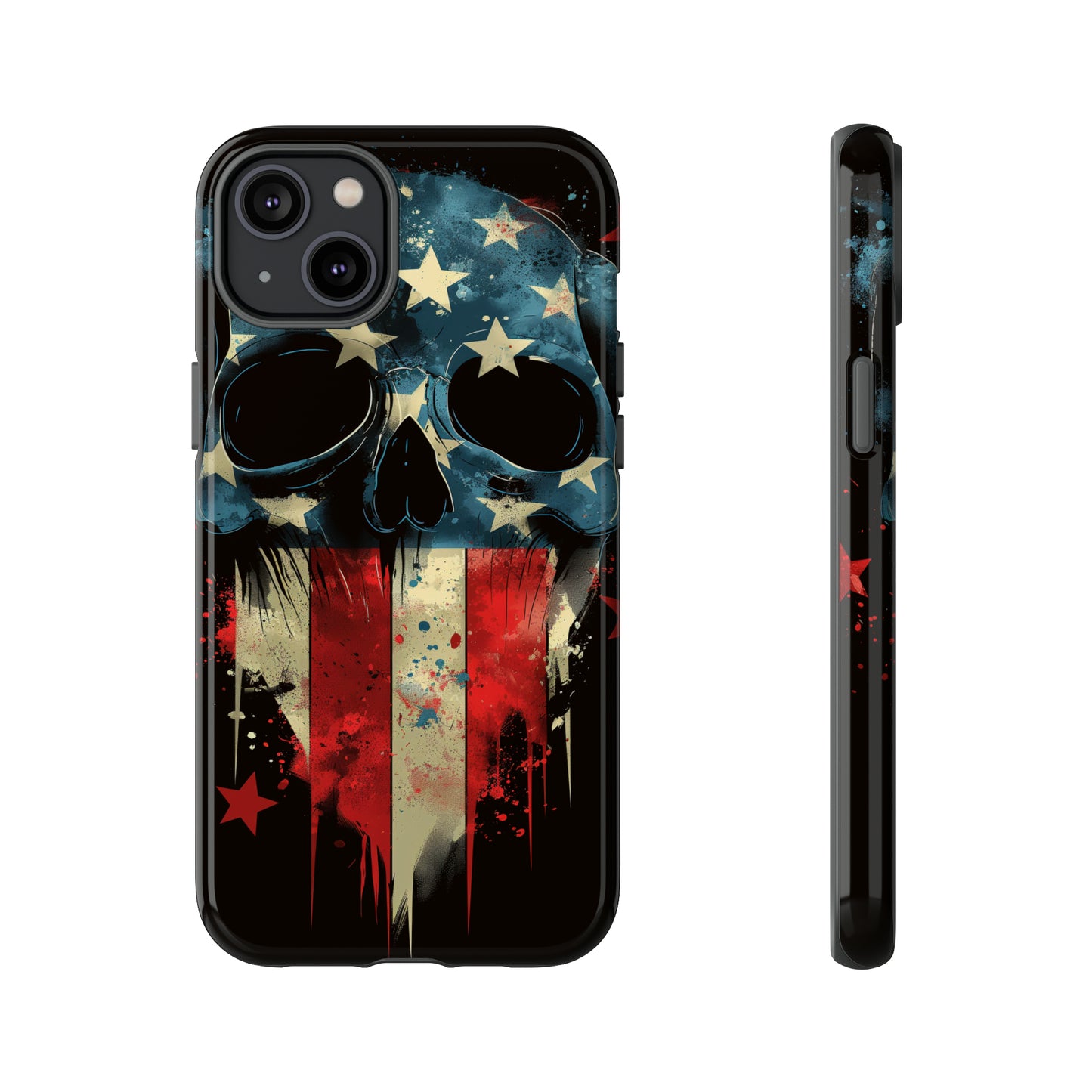 Tough Phone Cases Skull and Flag