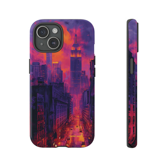 Tough Phone Case New York City Purple Haze