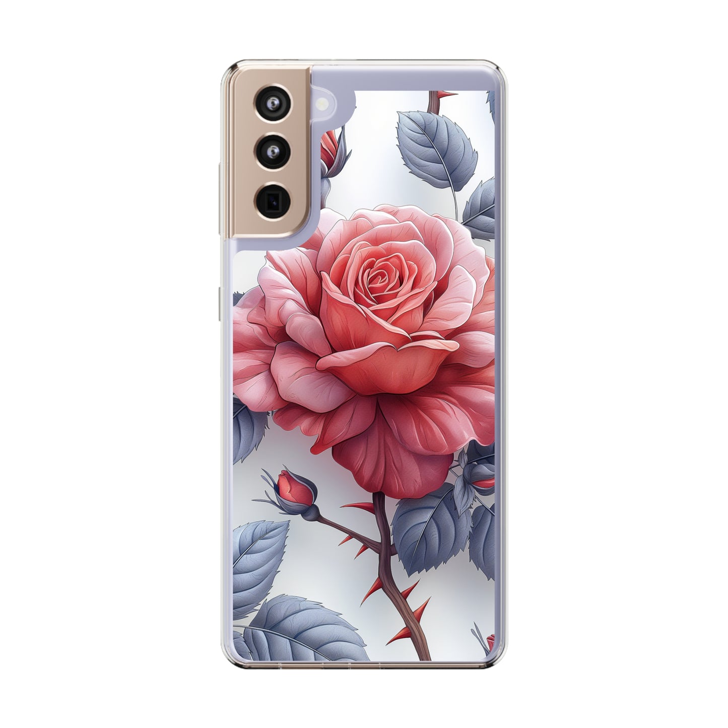 Clear Phone Cases Rose Flowers