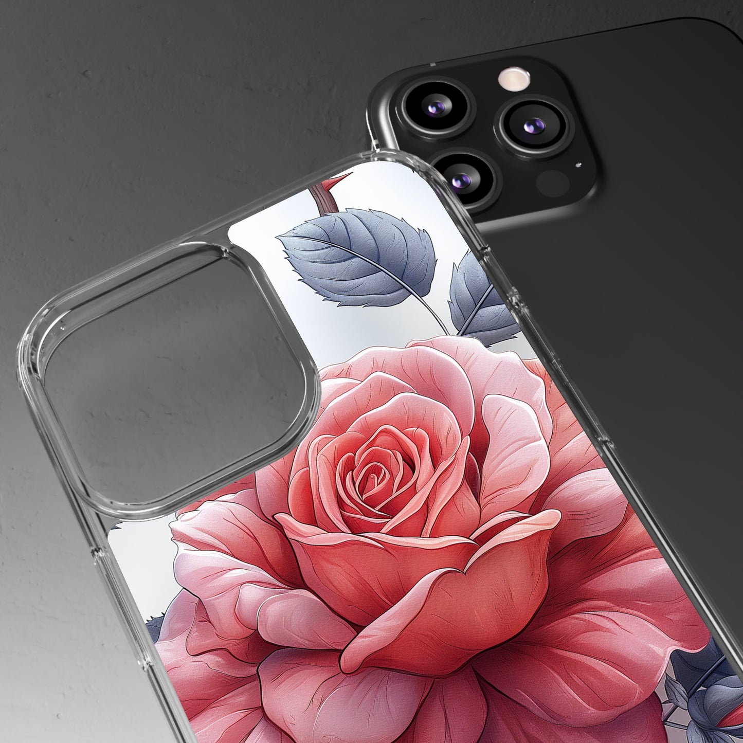 Clear Phone Cases Rose Flowers