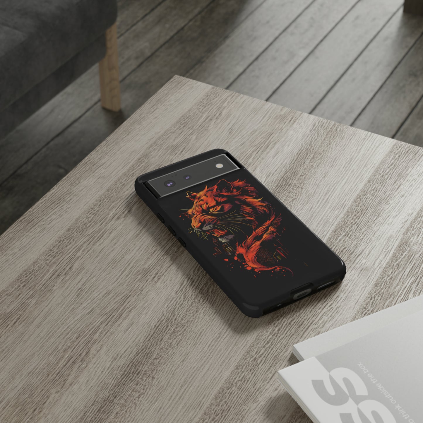 Tough Phone Case Tiger Orange and Black