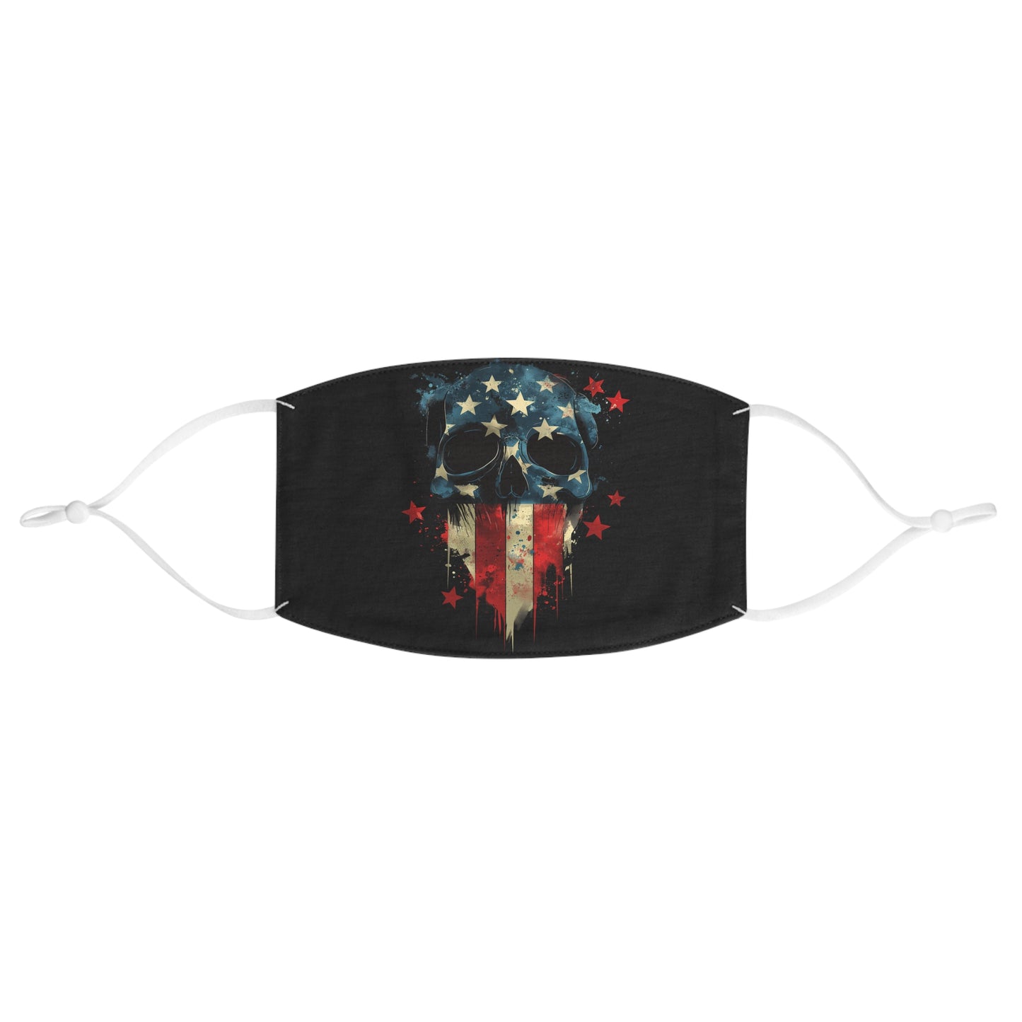 Fabric Face Mask Skull Star and Stripes Design