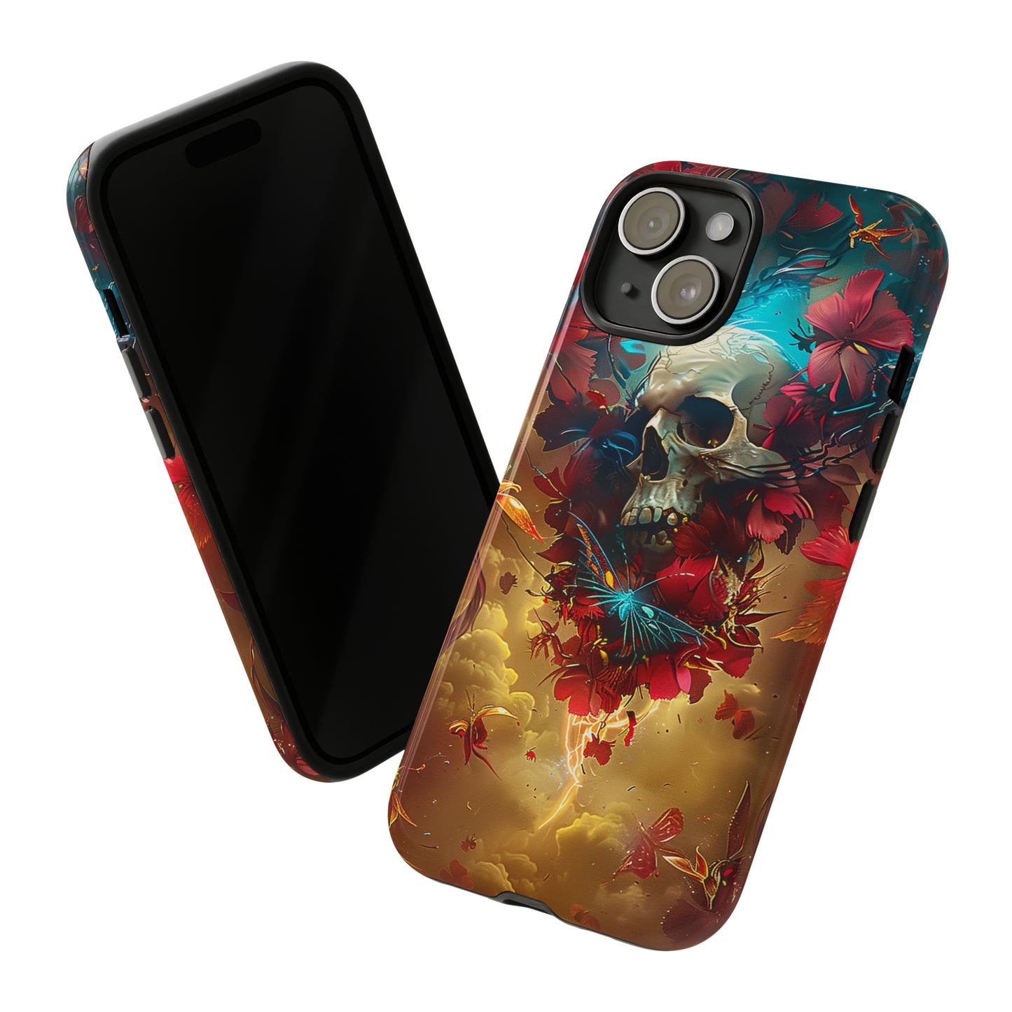 Tough Phone Cases Eternal Bloom Skull