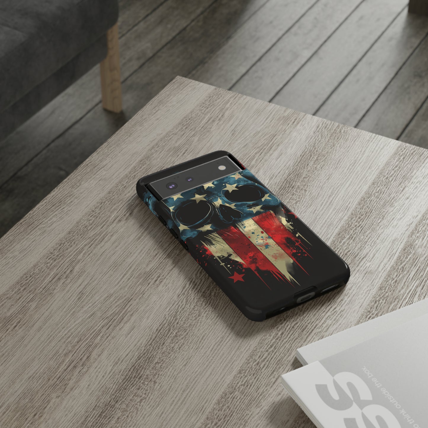 Tough Phone Cases Skull and Flag