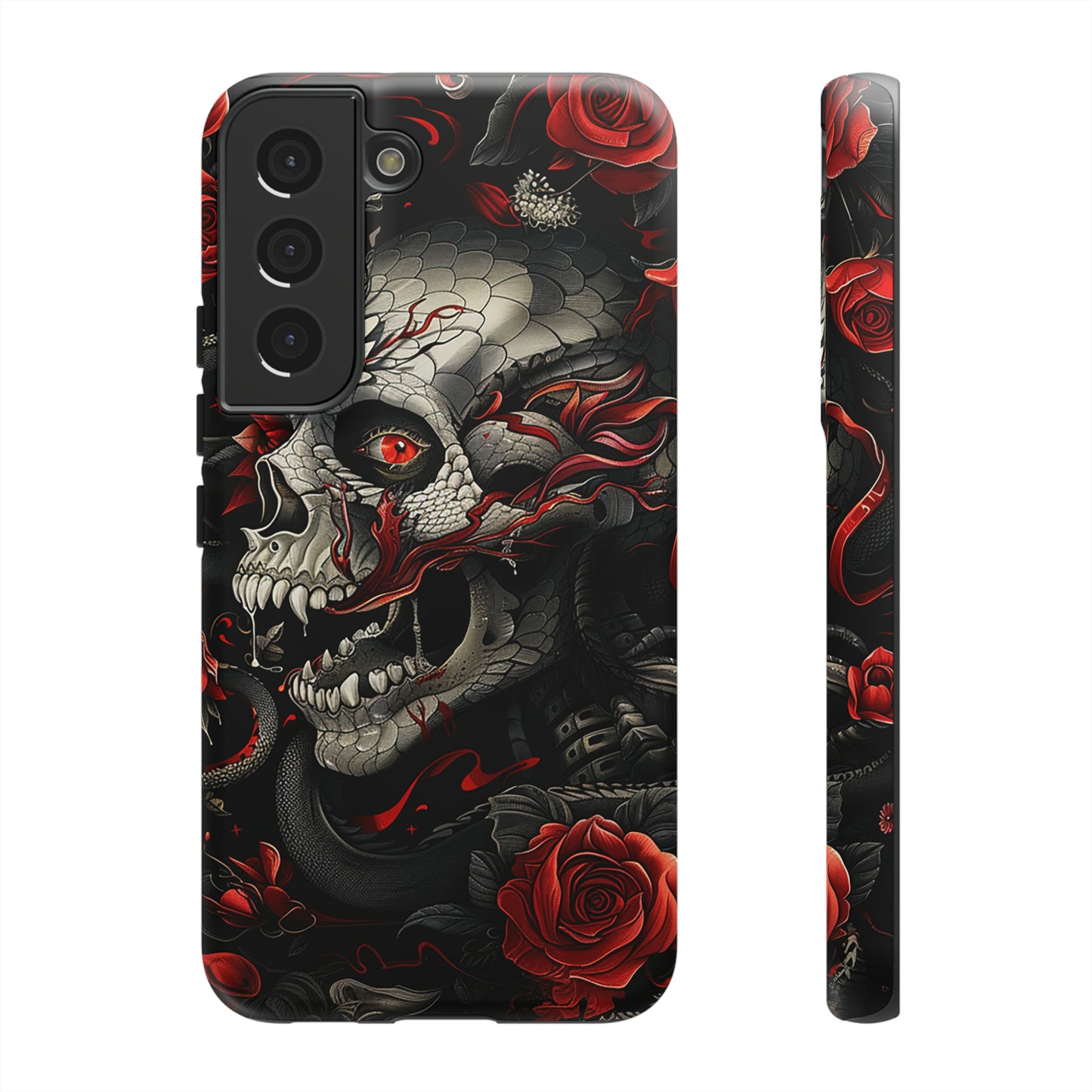 Tough Phone Case Skull and Rose 03