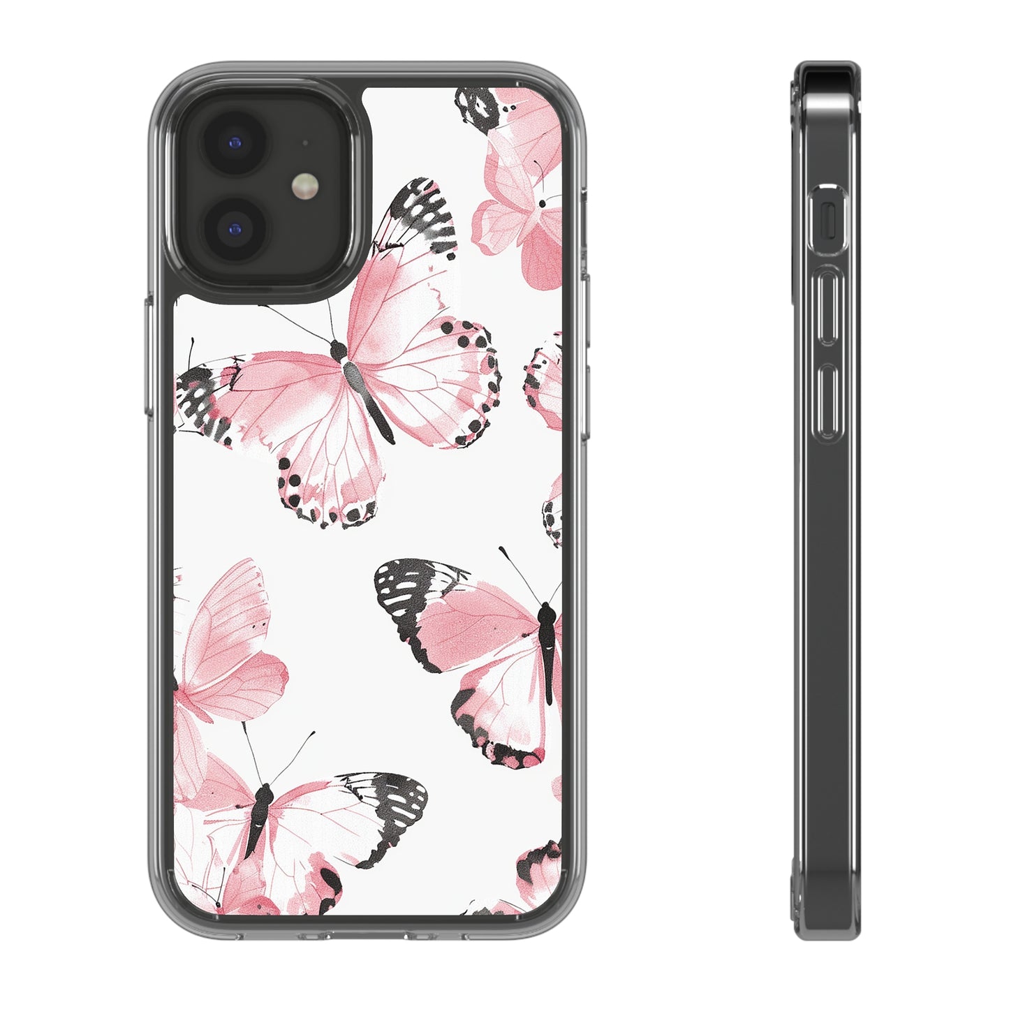 Clear Phone Cases Pink Butterfly