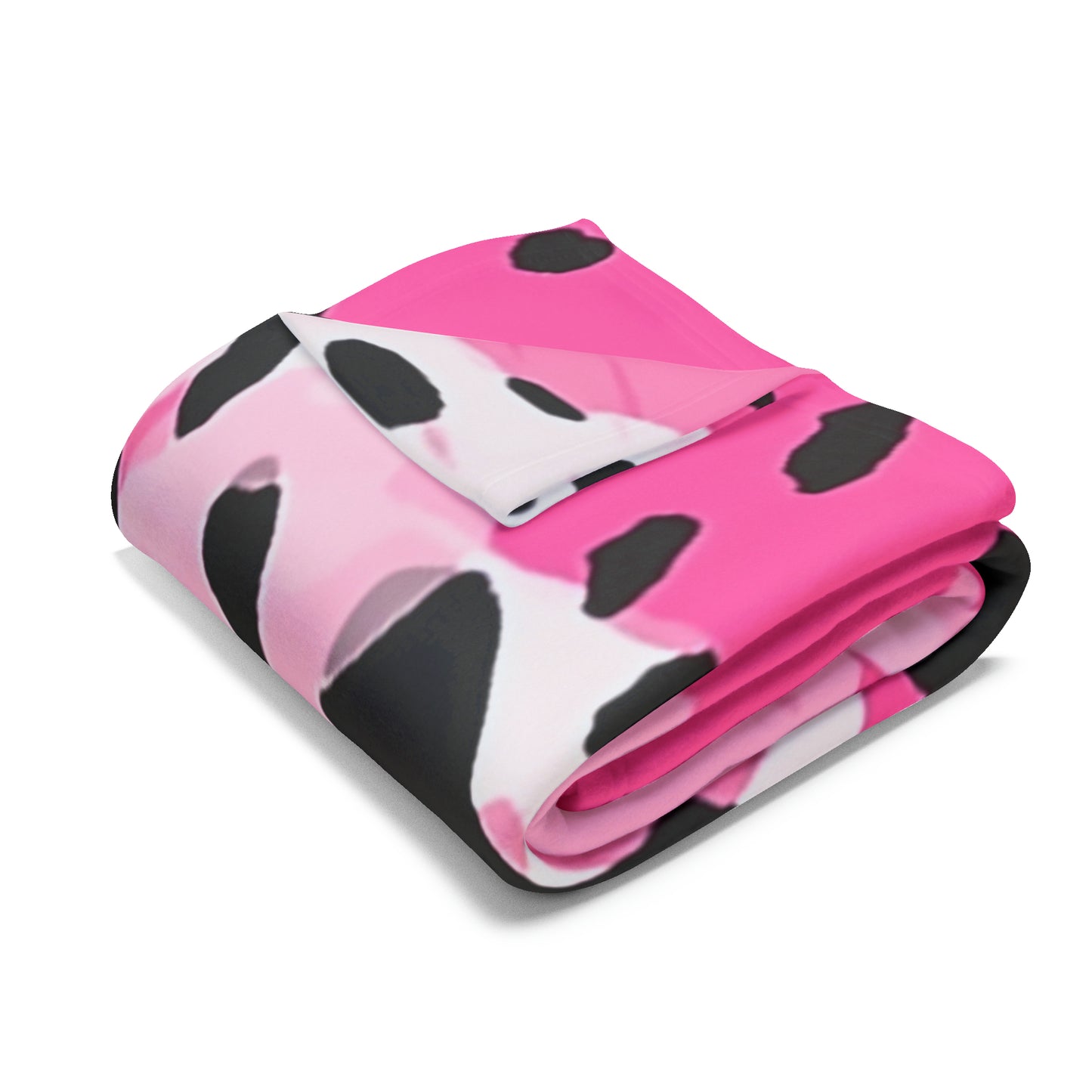 Arctic Fleece Blanket Pink Leopard Spots