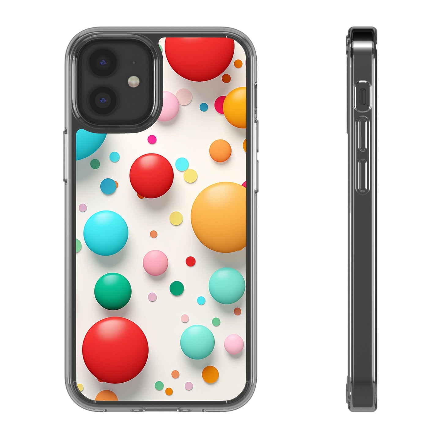 Clear Phone Cases Polkadot