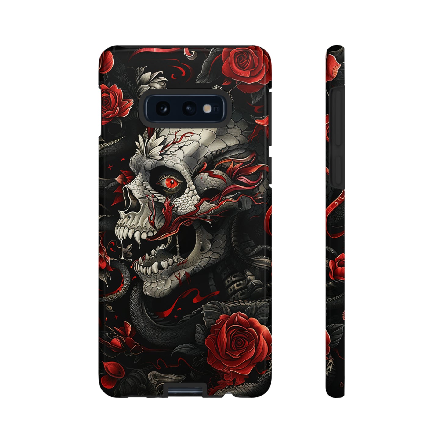 Tough Phone Case Skull and Rose 03