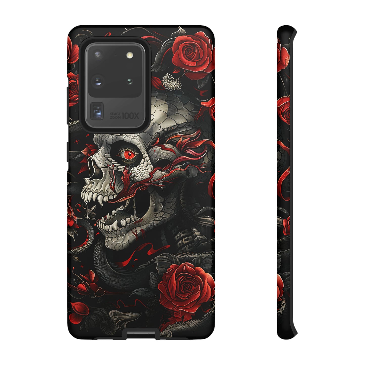 Tough Phone Case Skull and Rose 03