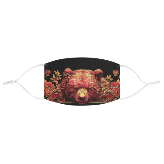 Fabric Face Mask Pink Bear