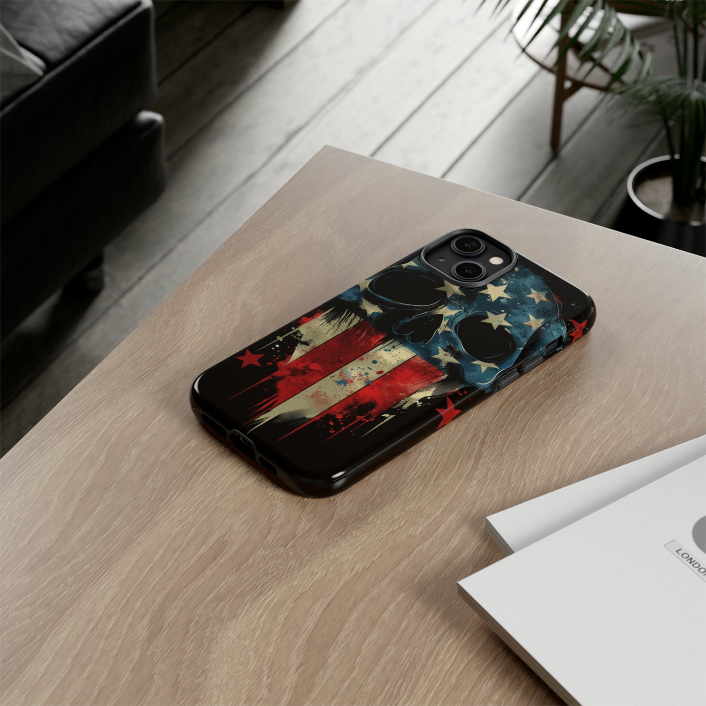 Tough Phone Cases Skull and Flag