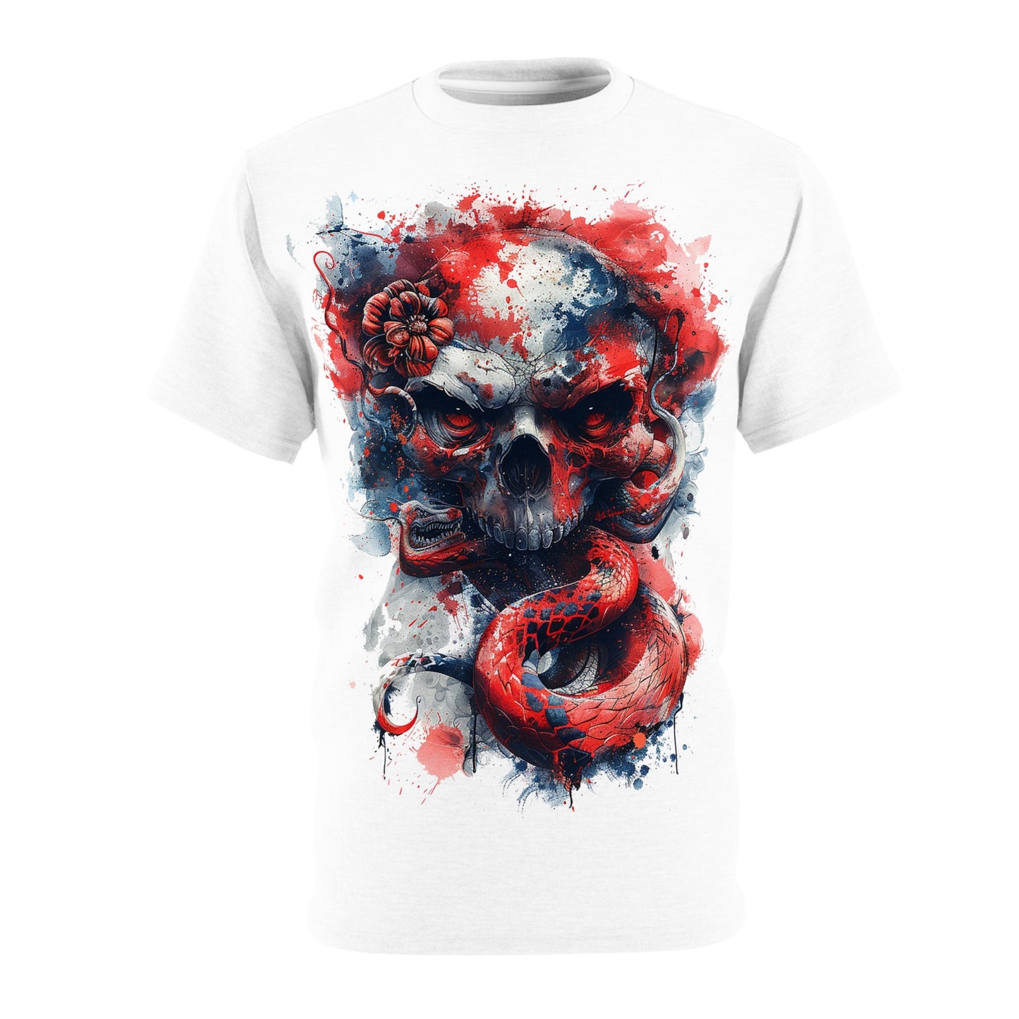 Graphic Tee Skull Snake