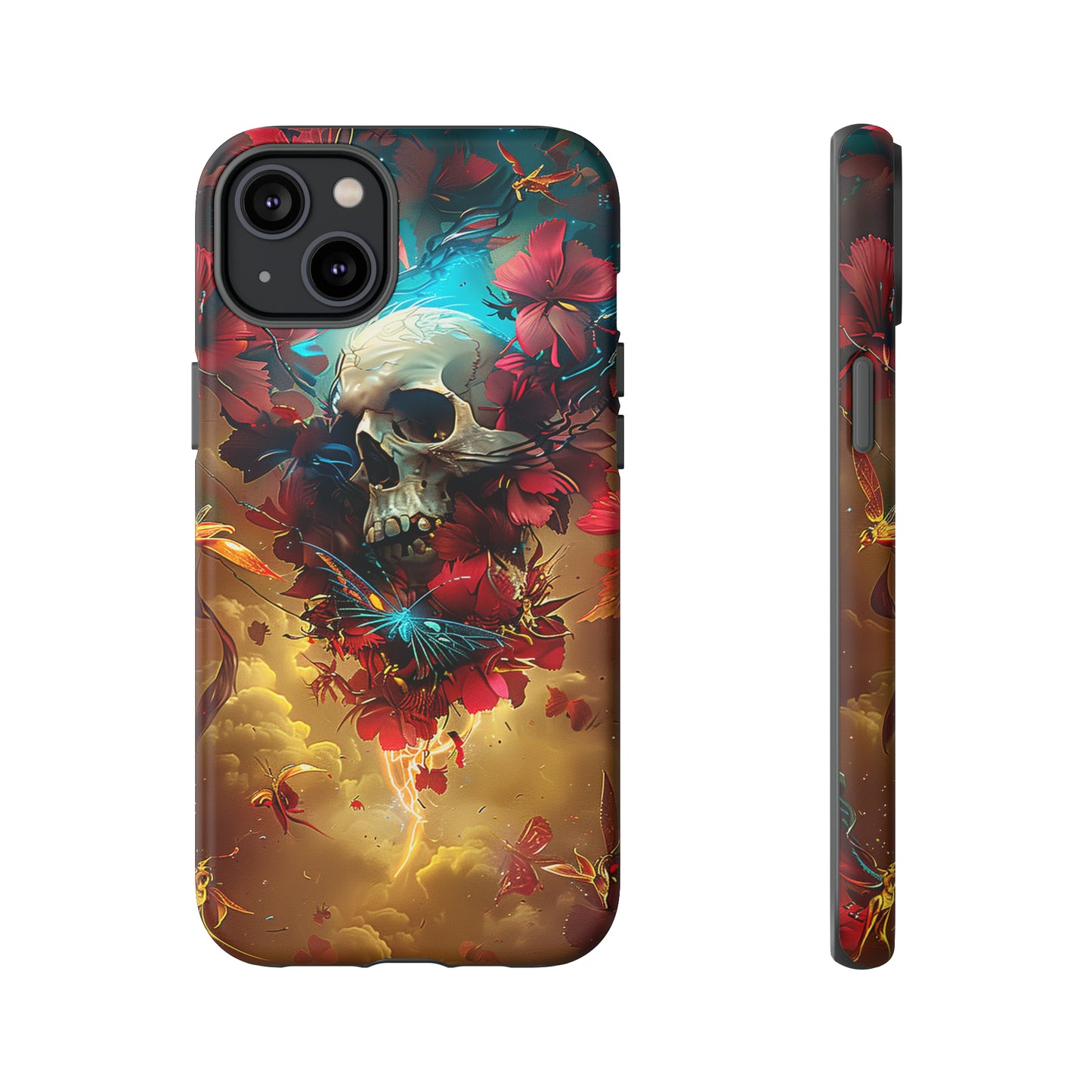 Tough Phone Cases Eternal Bloom Skull